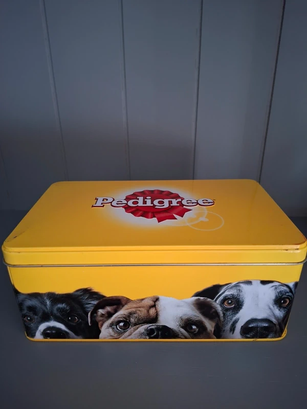 Vintage Pedigree Voorraadblik met Honden