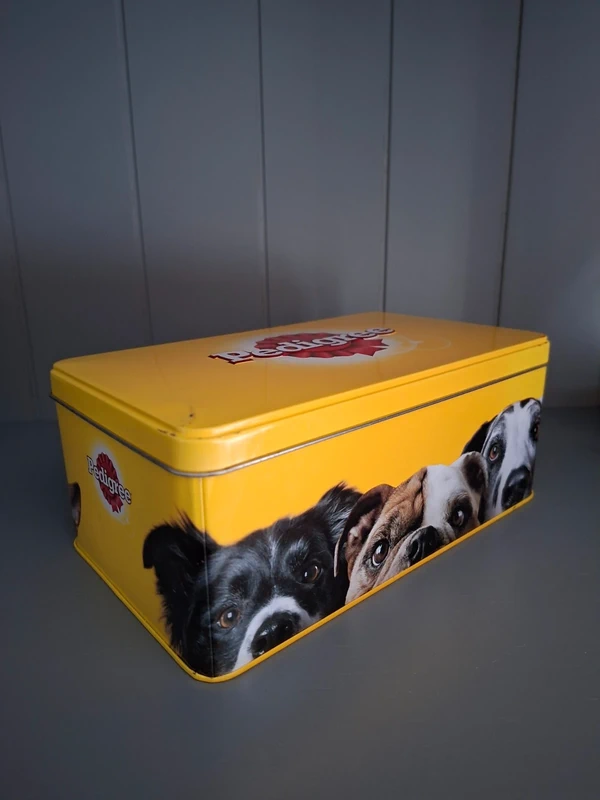 Vintage Pedigree Voorraadblik met Honden
